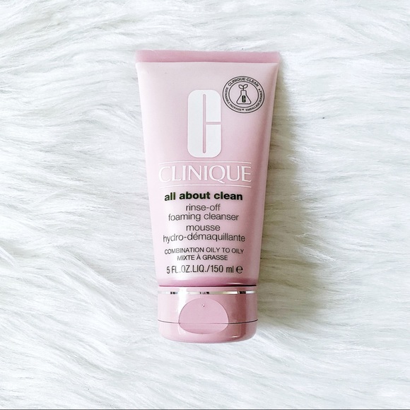clinique all about clean rinse-off foaming face cleanser - Picture 2 of 7